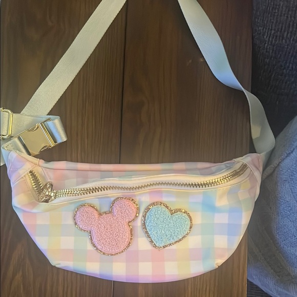 Stoney Clover Lane Pastel Checkered Belt Bag